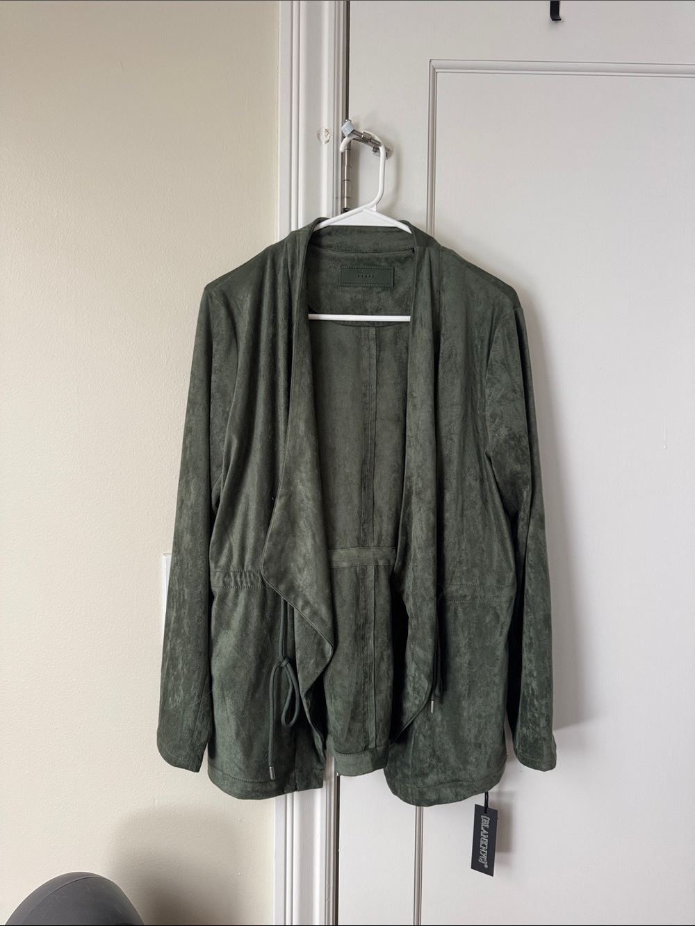Blank NYC Olive Green Draped Utility Jacket